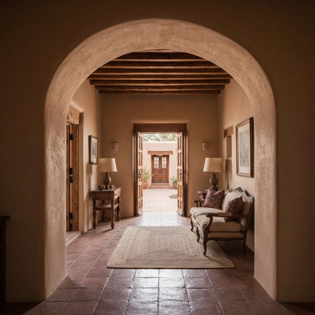 Santa Fe Hacienda-Interior Adobe Style