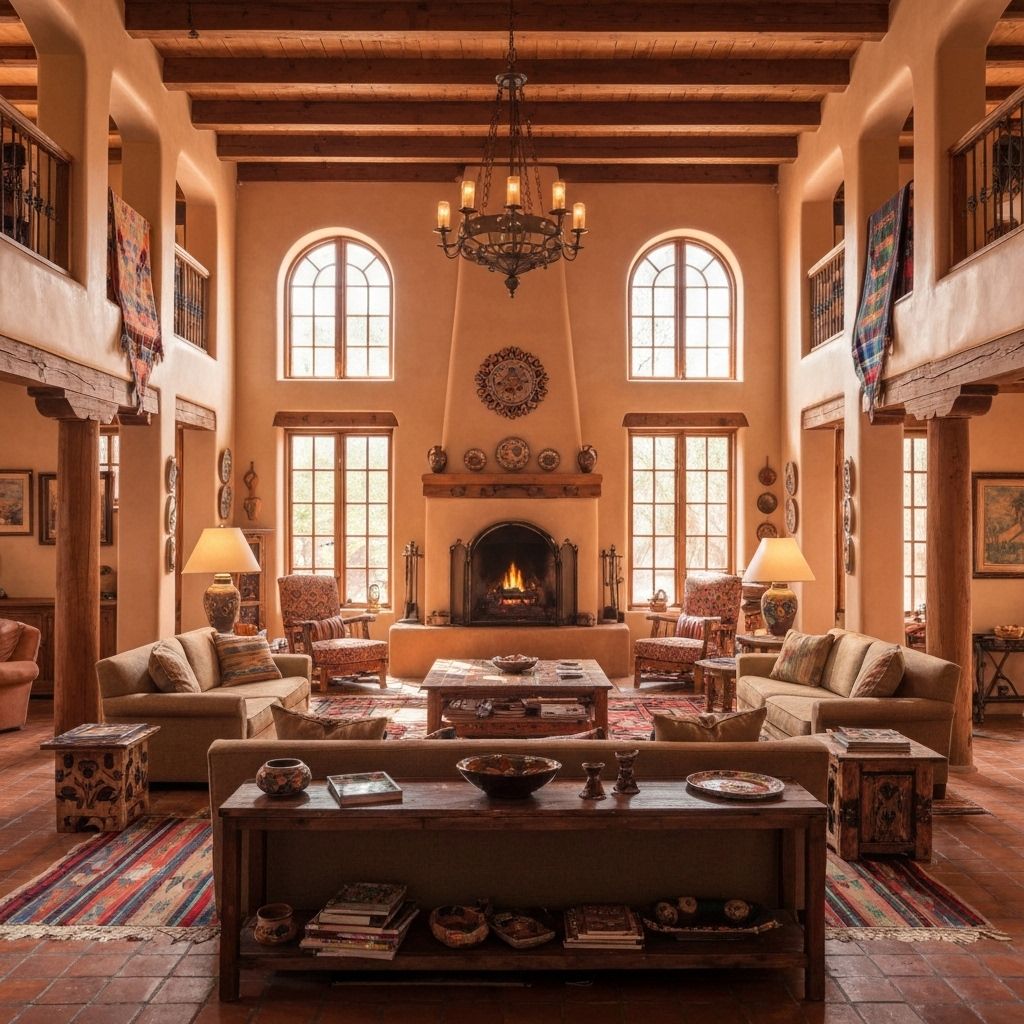 Santa Fe Hacienda Interior Living Room